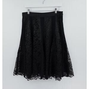 Womens‎ Lace Skirt Size 10 Floral Flared Y2K Whimsigoth Witchy Dark Fairy
